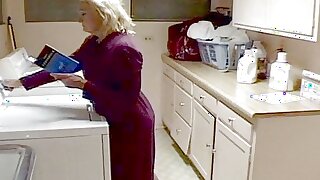 grandmother fingers herself when her stepdaughter comes to visit, she wants to join in and kisses her big nipples and gr